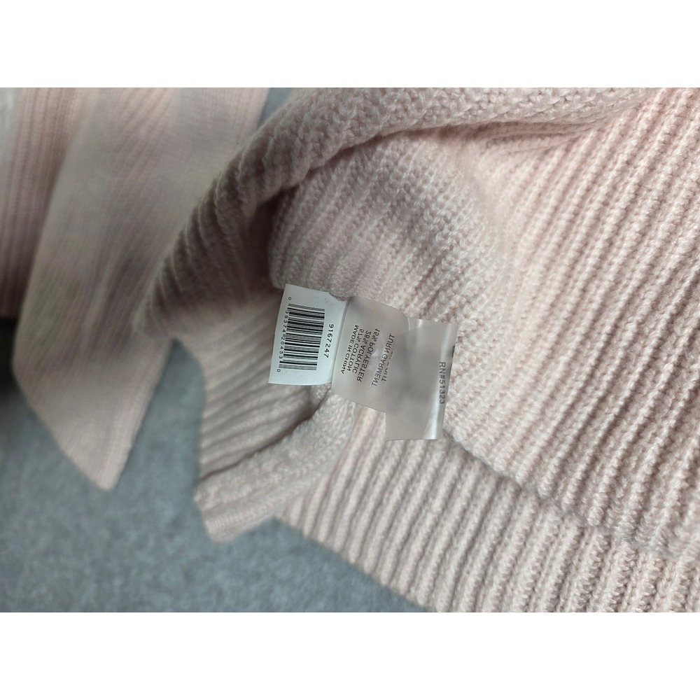 Vince Camuto Bell Sleeve Ribbed Knit Sweater Womens Large Pink Crew Neck - Picture 9 of 10